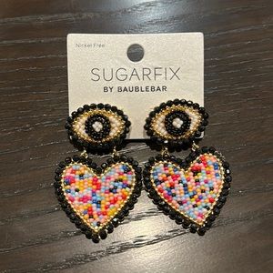 Evil Eye Heart Earrings